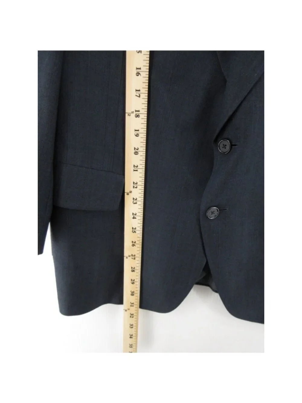 VINTAGE Hart Schaffner Marx Suit 46 Short Wool 2 Piece Plaid 38X25